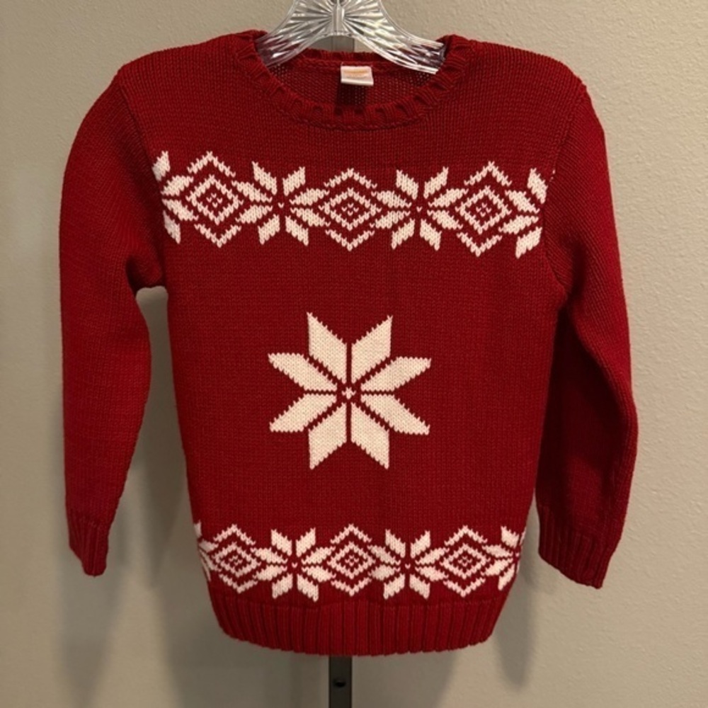 Gymboree Alpine Patrol red/ white sweater size small 5/6